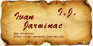 Ivan Jarminac vizit kartica
